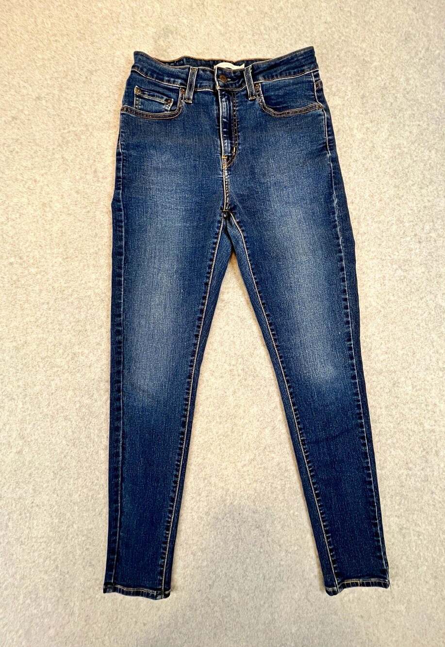 Levi's 721 Womens High Rise Skinny Jeans Blue Med Wash Stretch W29 L30
